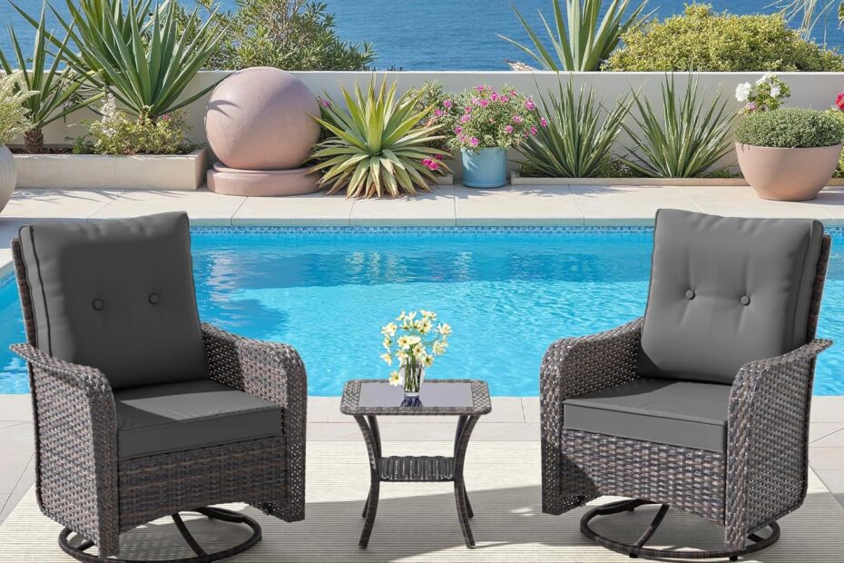 Unwind in Style: A Review of ALAULM's Outdoor Swivel Rocking Chairs Set