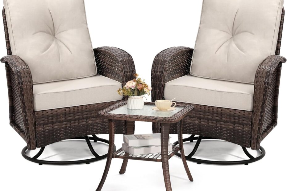 Unwind in Style: Review of the Luxury Outdoor Wicker Glider Patio Chairs Set