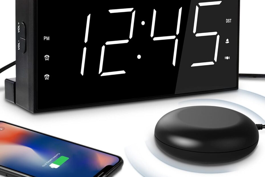 Wake Up and Shake: The Ultimate Dual Alarm Clock for Deep Sleepers!