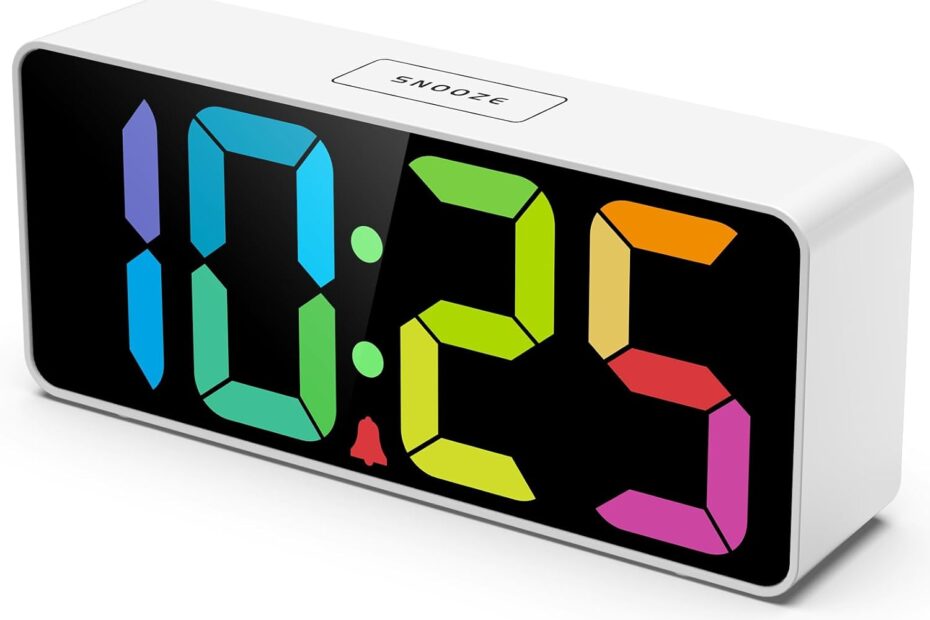 Wake Up Happy: The Ultimate 7.5-Inch Digital Alarm Clock for Seniors and Kids!