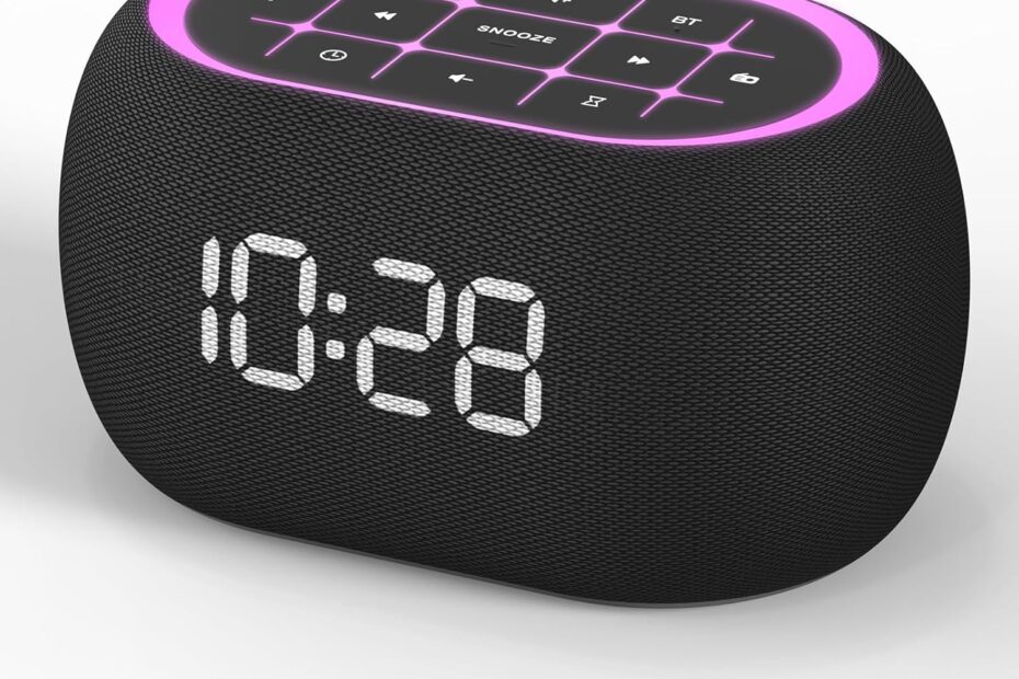Wake Up in Style: ANJANK FM Radio Alarm Clock with Bluetooth and Multicolor Night Light