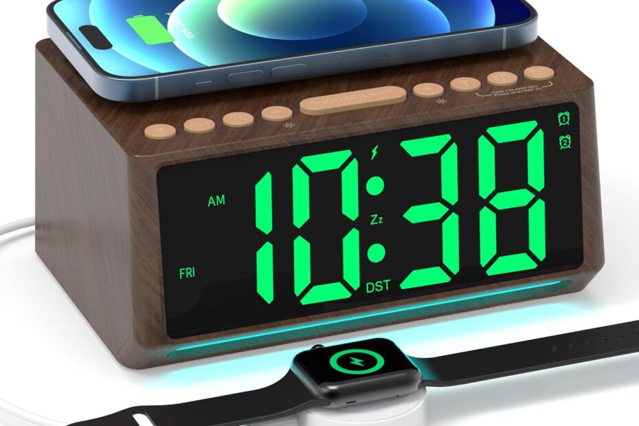 Wake Up in Style: Review of the Retro Digital Alarm Clock with Wireless Charging & Mood Lights