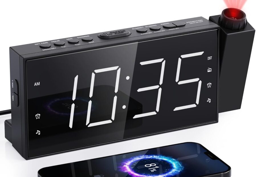 Wake Up Right: Mesqool Projection Alarm Clock Review for Heavy Sleepers