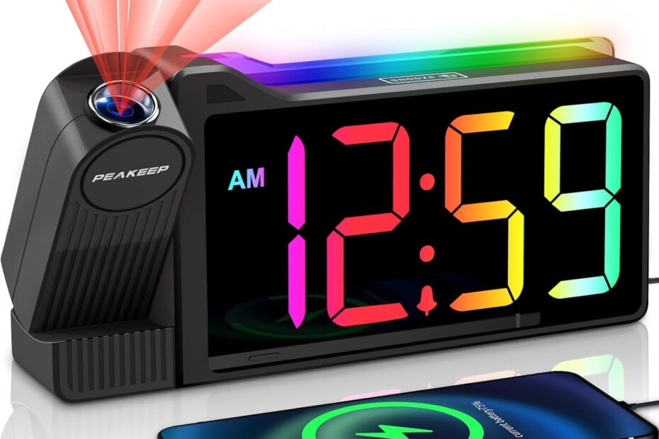 Wake Up Right: Peakeep Projection Alarm Clock Review for Heavy Sleepers