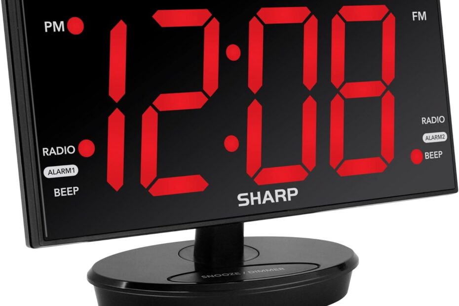Wake Up Right: Review of the Sharp 8.9" LED Alarm Clock with Smart Features