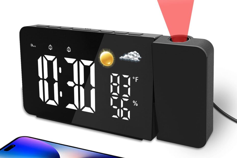 Wake Up Right: Review of the Uzoli Projection Alarm Clock for Heavy Sleepers