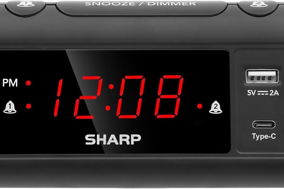 Wake Up Right: The Sharp Alarm Clock with Fast Charging & Easy Controls