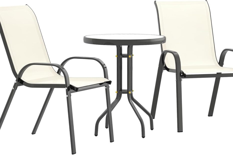 Charming Comfort: Review of the Outsunny 3-Piece Outdoor Bistro Set