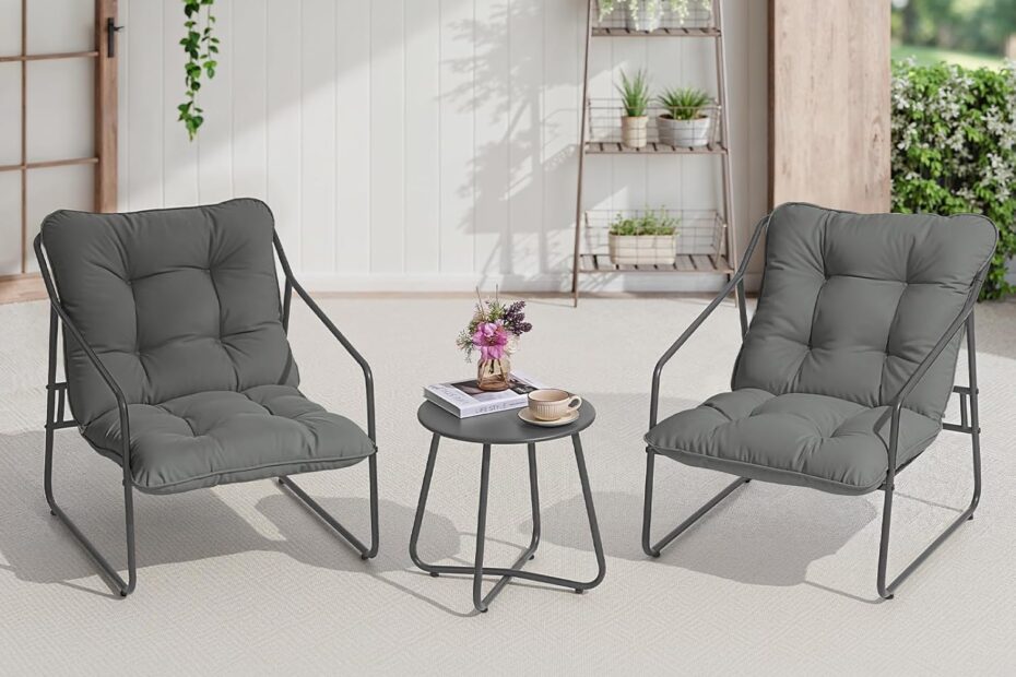 Chic Comfort: Review of the 3-Piece Patio Furniture Set for Your Outdoor Oasis