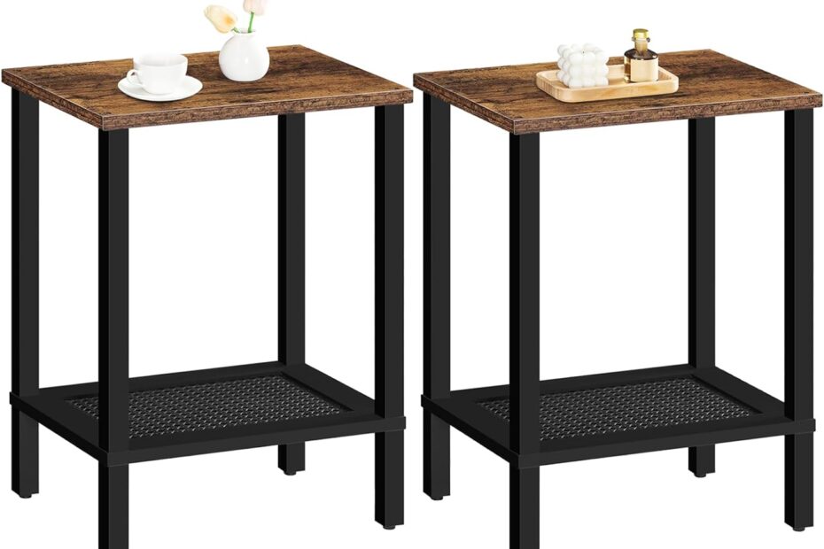 Chic & Functional: Review of HOOBRO End Tables with Stylish Storage