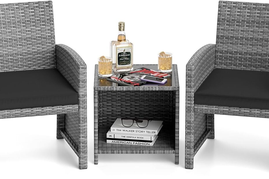 Cozy Up Your Outdoor Space: Tangkula 3-Piece Patio Furniture Set Review