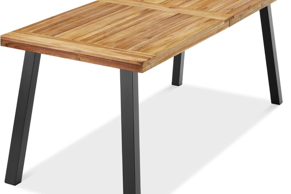 Elevate Your Gatherings: Review of the Best Choice Products 6-Person Acacia Wood Dining Table