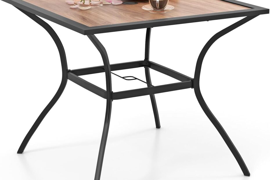 Elevate Your Outdoor Dining: Tangkula Square Bistro Table Review!
