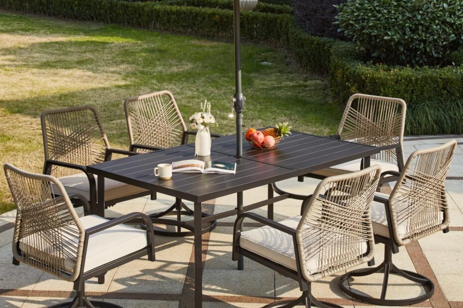Elevate Your Outdoor Experience: MELLCOM 7-Piece Patio Dining Set Review