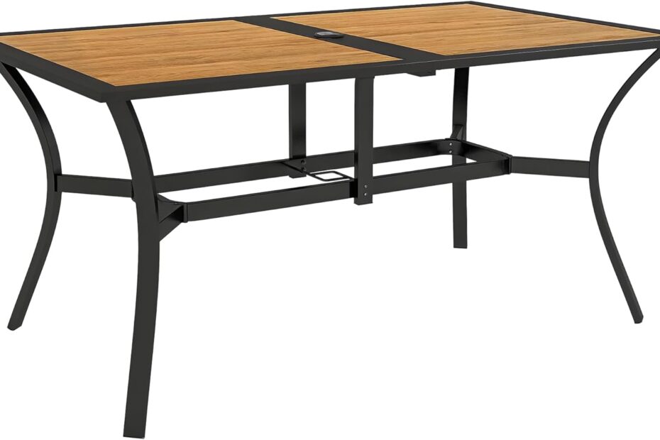 Elevate Your Outdoor Experience: Outsunny Faux Wood Dining Table Review