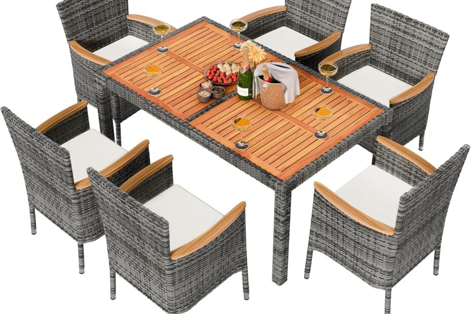 Elevate Your Outdoor Experience: Shintenchi 7-Piece Patio Dining Set Review