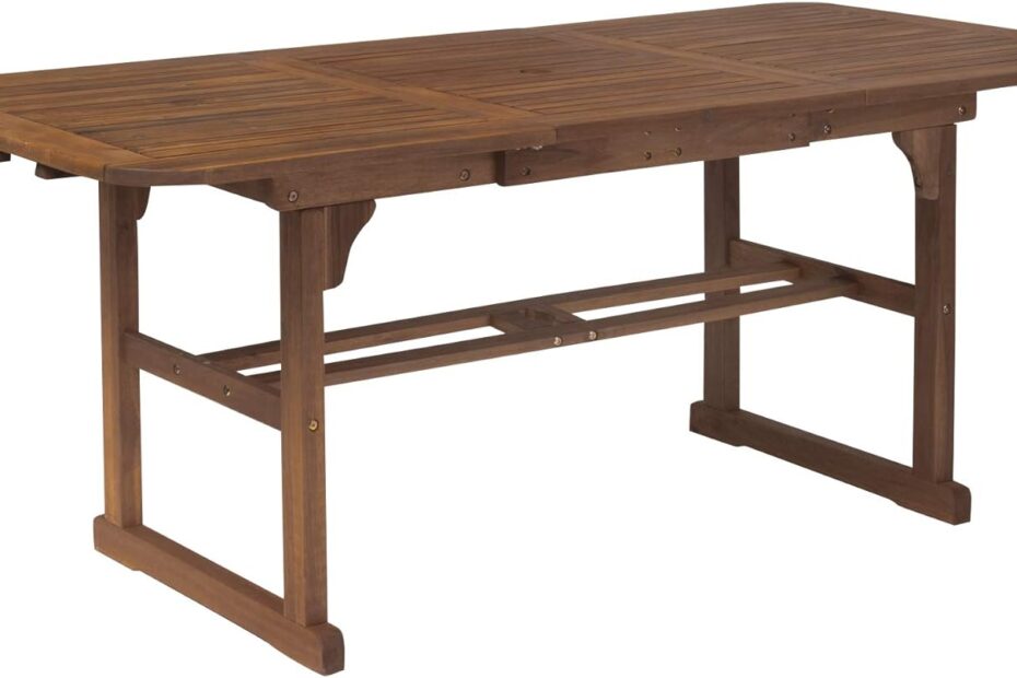 Elevate Your Outdoor Experience: Walker Edison Maui Slatted Patio Dining Table Review