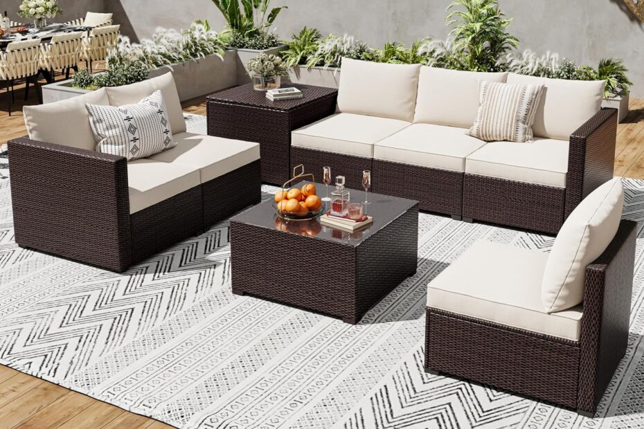Elevate Your Outdoor Oasis: GAOMON 8-Piece All-Weather Wicker Patio Set Review
