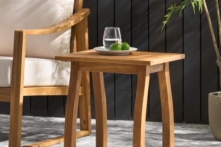 Elevate Your Outdoor Space: Merax Acacia Wood Accent Table Review