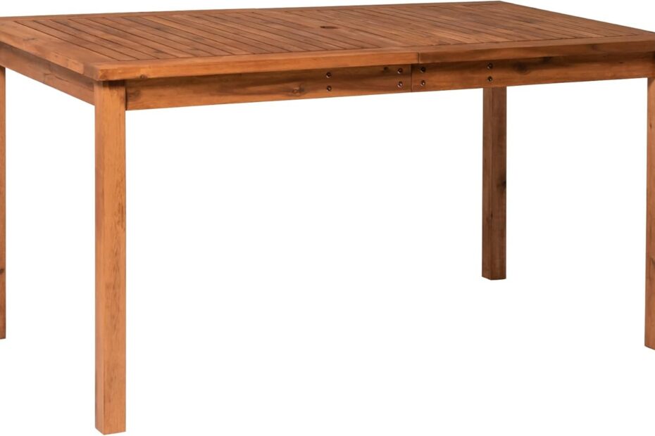 Elevate Your Outdoor Space: Review of the Walker Edison Dominica Slatted Dining Table