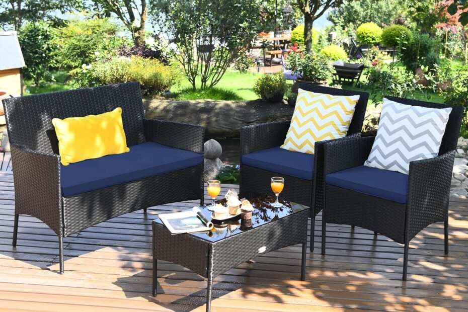 Elevate Your Outdoor Space: Tangkula 4 Piece Wicker Patio Set Review