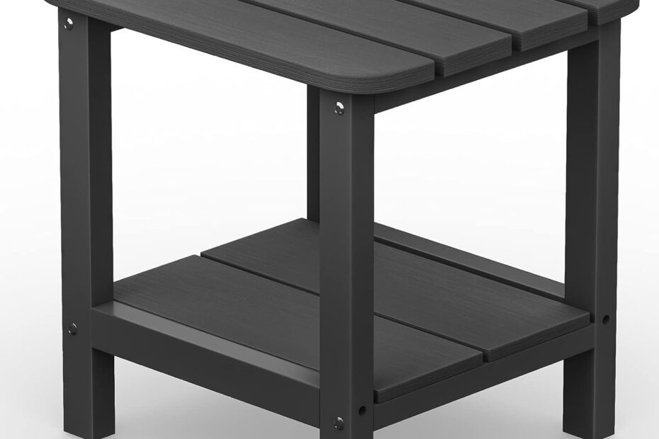 Elevate Your Outdoor Space with the SERWALL Gray Adirondack Table!