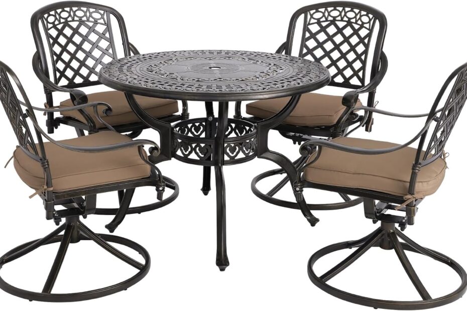Elevate Your Outdoors: The Ultimate 5-Piece Cast Aluminum Patio Dining Set Review