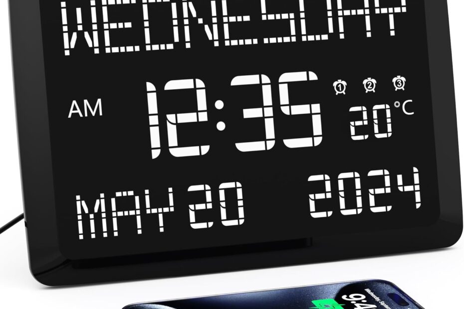 Elevate Your Space: Review of the 11.5” Digital Wall Clock for Easy Time Management