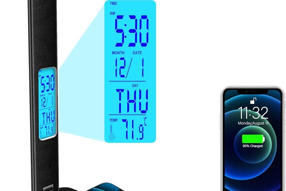 Illuminate and Energize: The Ultimate Desk Lamp with Wireless Charging and More!