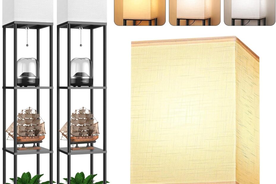Illuminate & Organize: The Ultimate Floor Lamp with Shelves