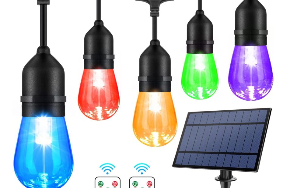 Illuminate Your Outdoors: 48FT Solar RGB String Lights Review
