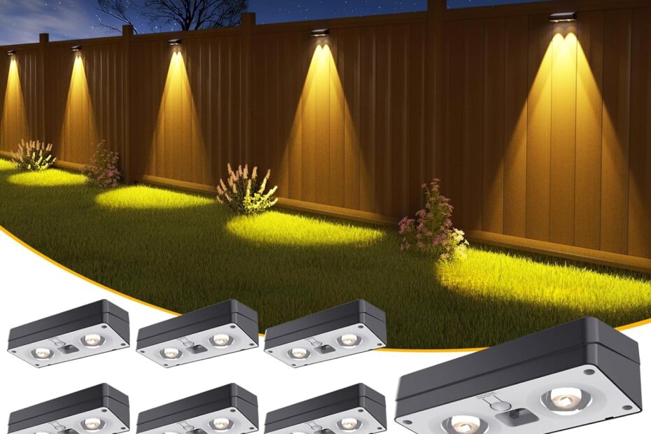 Illuminate Your Outdoors: A Review of Solar Fence Lights 12 Pack with RGB Color Glow