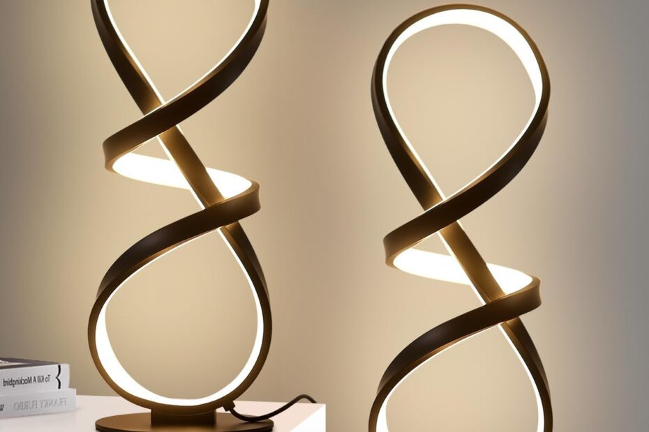 Illuminate Your Space: Review of the Stylish Set of 2 Dimmable LED Spiral Table Lamps
