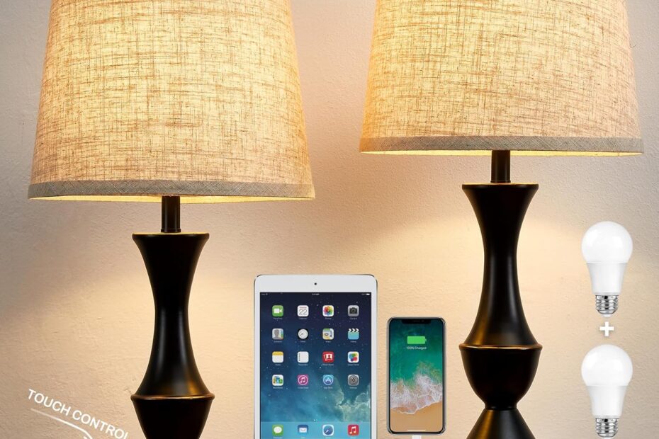 Illuminate Your Space: Review of the Upgraded Touch Table Lamps Set