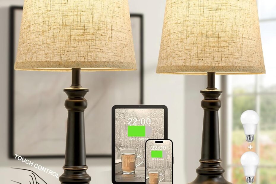 Illuminate Your Space: Review of Touch Lamps for Nightstand Set with USB Ports