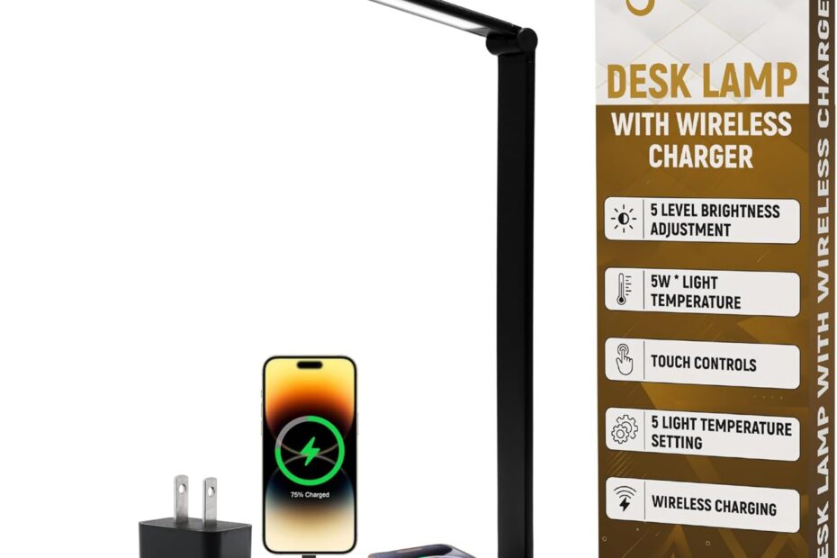 Illuminate Your Space: The Ultimate LED Desk Lamp with Wireless Charger Review!