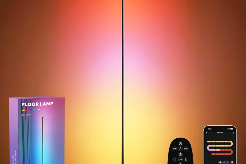 Illuminate Your Space: The Ultimate Smart RGBICW Corner Floor Lamp Review