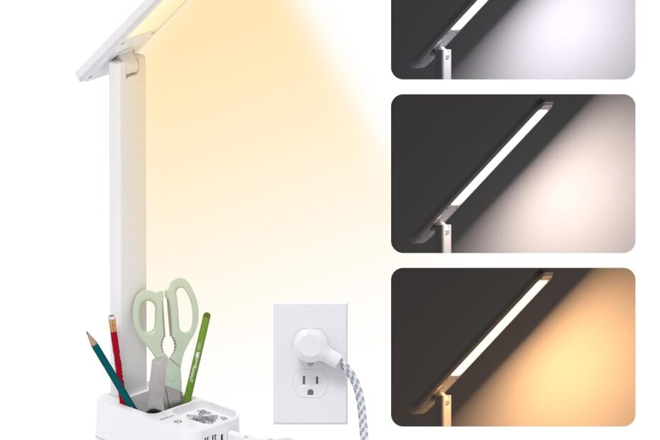 Illuminate Your Workspace: The Addtam LED Desk Lamp Review with Charging Power!