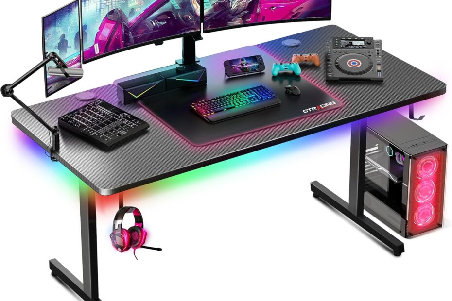 Level Up Your Setup: GTRACING 55-Inch Gaming Desk Review