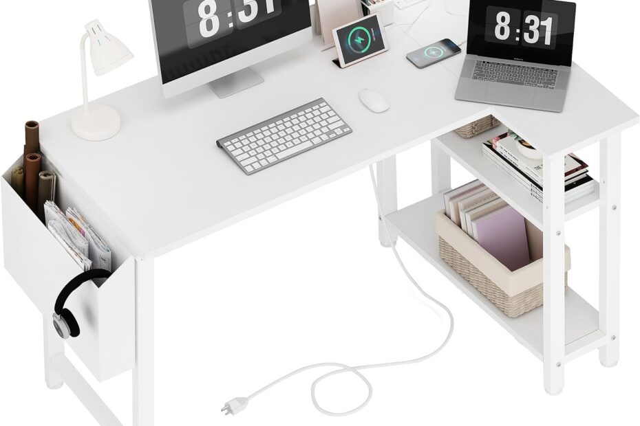 Maximize Your Space: Lufeiya White L Shaped Computer Desk Review