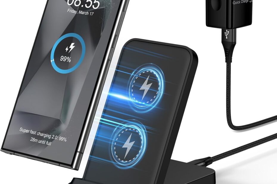 Power Up: The Ultimate 15W Wireless Charger Stand for Your Moto and More!
