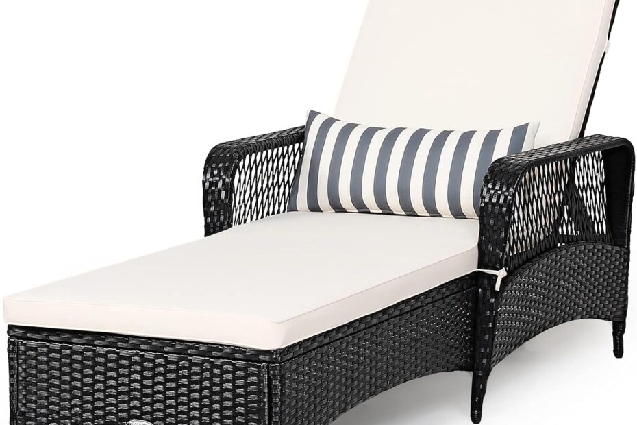 Relax in Style: Tangkula's Adjustable Wicker Chaise Lounge Review