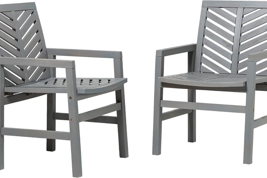 Relax in Style: Walker Edison Outdoor Chevron Wood Chair Set Review