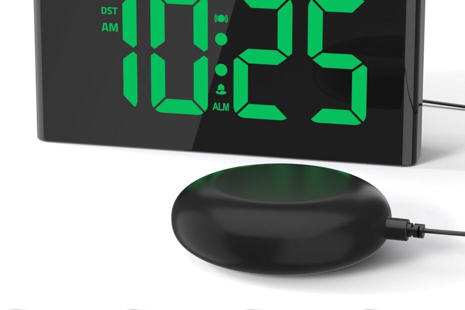 Rise and Shine: The Ultimate Vibrating Alarm Clock for Heavy Sleepers!