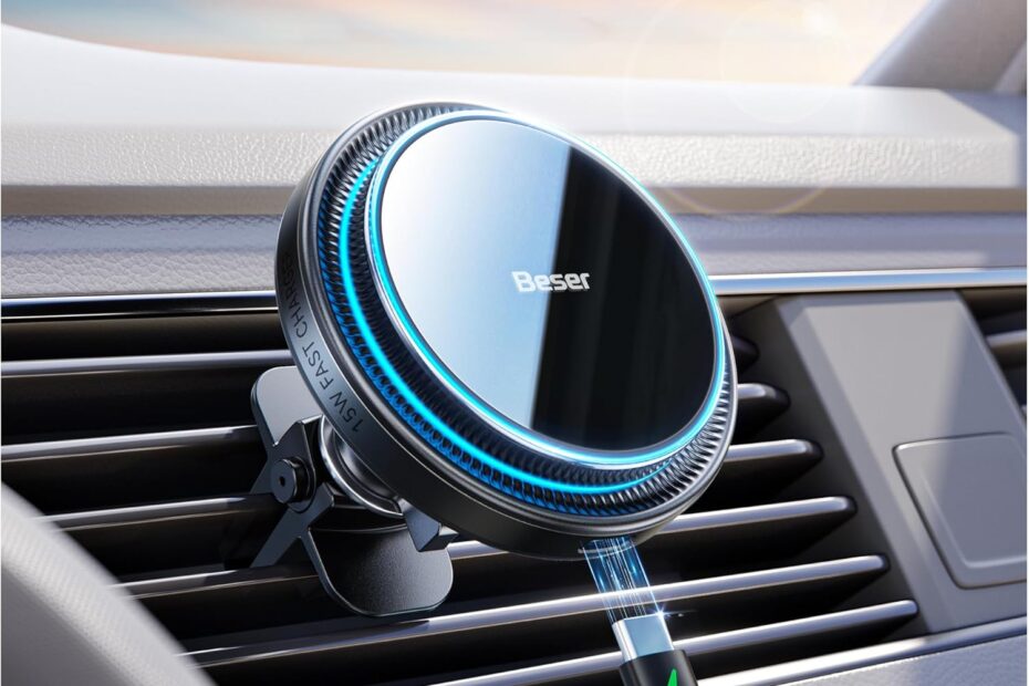 Stay Charged on the Go: Beser 15W Magnetic Qi Wireless Car Charger Review