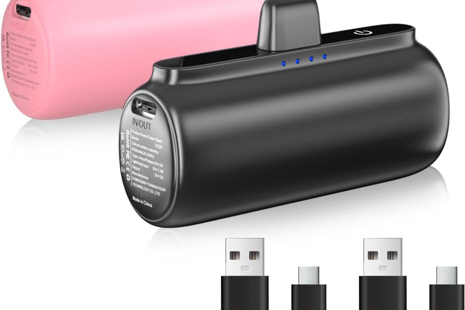 Stay Powered On-the-Go: Review of the 2 Pack 5500mAh Ultra-Compact Portable Charger