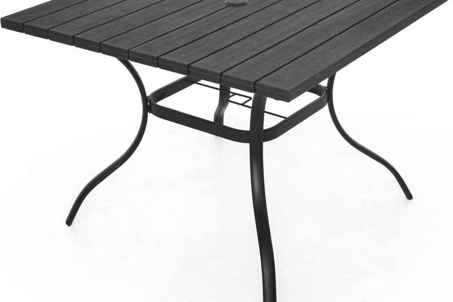 Stylish and Functional: Review of the 37" Plastic 4-Person Patio Dining Table