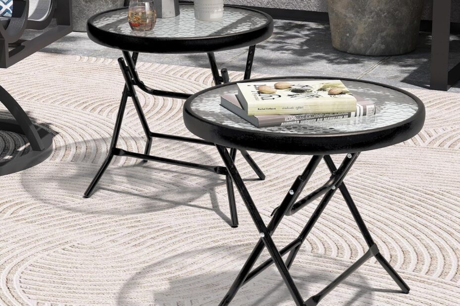 Stylish and Versatile: Review of the Foldable Patio Side Table Set
