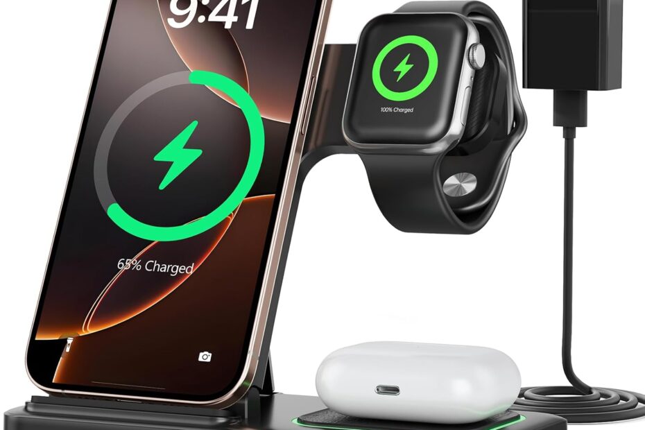 The Ultimate 3-in-1 Travel Charger: Fast & Portable Power for Your Devices!