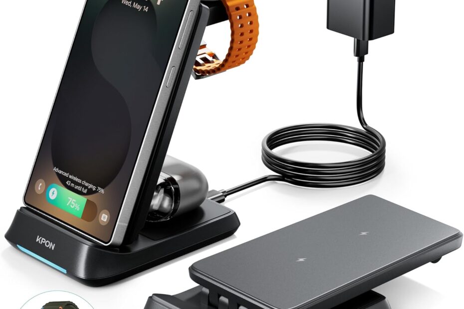 The Ultimate Kpon Wireless Charging Station: Power Up Your Devices with Ease!